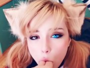 Lovely Girl Deep Blowjob and Play Pussy in Lingerie - POV 12/16