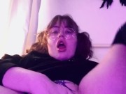 Cute Goth Girl Squirts and Fucks Inked Pussy 11/16