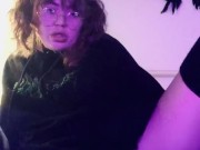 Cute Goth Girl Squirts and Fucks Inked Pussy 5/16