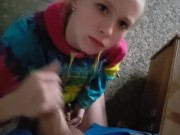 Step Sisters Assistance- Cumming In Her Mouth Before Work CUMSHOT FACIAL 15/16