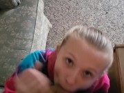 Step Sisters Assistance- Cumming In Her Mouth Before Work CUMSHOT FACIAL 6/16