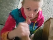 Step Sisters Assistance- Cumming In Her Mouth Before Work CUMSHOT FACIAL 9/16