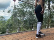 SecretCrush4k - Fit Amateur Teen In Yoga Pants Working Out Big Sweaty Ass 4/16