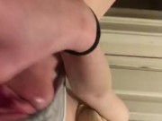 Hot brunette fucks herself with dildo until she squirts 15/16