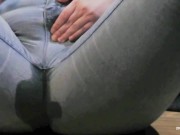 Gamer girl desperate to pee in jeans! 10/16