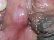 Киска и клитор очень крупным планом, мельчайшие подробности 9/16