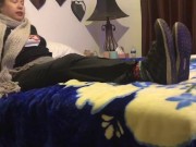 Can I massage your beautiful feet -foot fetish -sock fetish femdom 1/16