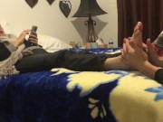 Can I massage your beautiful feet -foot fetish -sock fetish femdom 8/16
