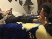 Can I massage your beautiful feet -foot fetish -sock fetish femdom 9/16