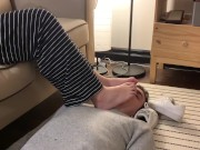 Girlfriend makes me smell her feet after shopping in her smelly shoes 14/16