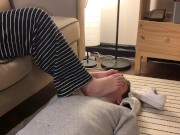 Girlfriend makes me smell her feet after shopping in her smelly shoes 3/16