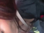 Blowjob in the backseat of a FULL passenger car! No fucks givin! 3/16