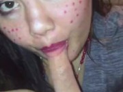 Taking all daddy’s cum in my mouth 1/16