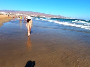 Public nudity walking naked on the beach Amateur MiaAmahl 7/16