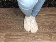 Sexy student after study snow dirty socks and stinky foot domination pov 2/16