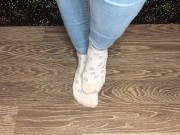 Sexy student after study snow dirty socks and stinky foot domination pov 3/16