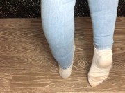 Sexy student after study snow dirty socks and stinky foot domination pov 6/16