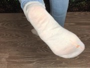 Sexy student after study snow dirty socks and stinky foot domination pov 8/16