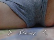 slut gets excited and squirts in shorts 1/16