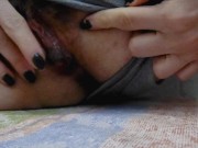 slut gets excited and squirts in shorts 12/16