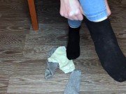 teen girl shows her socks and foot fetish pov 13/16