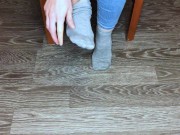 teen girl shows her socks and foot fetish pov 7/16