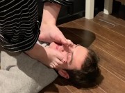 Sniffing my girlfriend’s sweaty toes 14/16