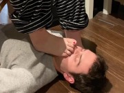 Sniffing my girlfriend’s sweaty toes 2/16