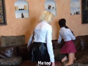  virgin  schoolgirl fucking 2 boys . Party after school 1/16