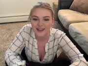 Fat ass white Teacher visits principal for help and leaves with cum on lips 2/16