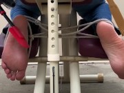 Massage chair feet tickling- torture  15/16