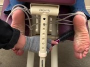 Massage chair feet tickling- torture  4/16