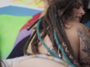 Hardcore Threesome with two Dread Girls - FFM Amateur Couple Dread Hot 2/16