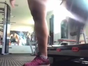 Compilado Sra. Feet se exibindo e mostrando peitos na academia 15/16