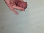 Wife Ballbusting and edging in the gloryhole  8/16