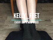 student in dirty black socks smelling foot fetish domination pov 1/16