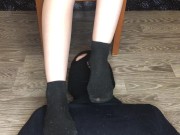 student in dirty black socks smelling foot fetish domination pov 6/16