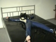 Latex Girl Sub Bondage In The Rubber Bed With Heavy Latex Gas Mask 1/16