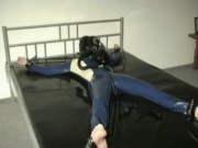 Latex Girl Sub Bondage In The Rubber Bed With Heavy Latex Gas Mask 2/16