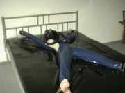 Latex Girl Sub Bondage In The Rubber Bed With Heavy Latex Gas Mask 4/16
