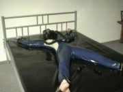 Latex Girl Sub Bondage In The Rubber Bed With Heavy Latex Gas Mask 5/16