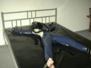 Latex Girl Sub Bondage In The Rubber Bed With Heavy Latex Gas Mask 6/16