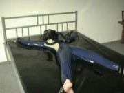 Latex Girl Sub Bondage In The Rubber Bed With Heavy Latex Gas Mask 8/16