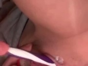 Snuck away from friends to fuck myself w/ toothbrush FULL VID ON ONLYFANS•COM/BRIARRILEY 12/16
