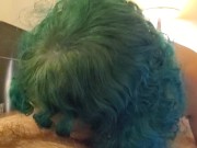 horny goth babe gives epic head and swallows 3/16