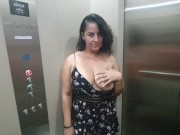 Fucking in the mall's public elevator, we got caught. 5/16