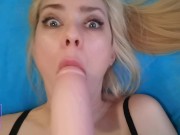Slut stepmommy chokes on the thick cock & gets a huge facial from her stepson 5/16