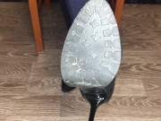 kelly_feet office secretary in black nylon stockings after work shoes  2/16