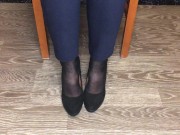 kelly_feet office secretary in black nylon stockings after work shoes  5/16