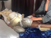 Diaper face get a foot job ruined Orgasm  3/16